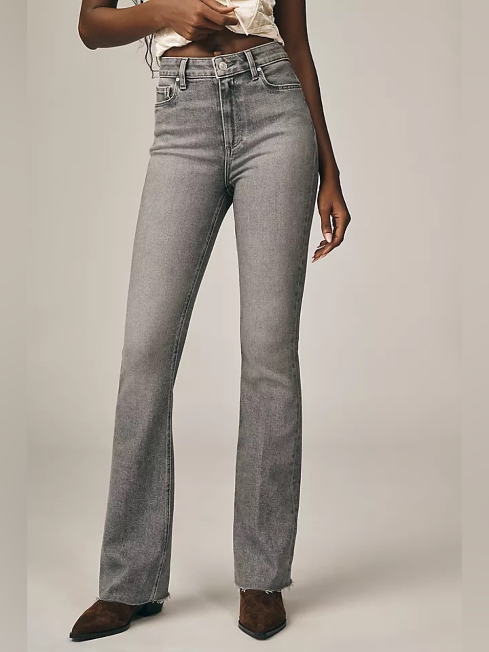 PAIGE Laurel Canyon 32" High-Rise Flare Jeans size 26